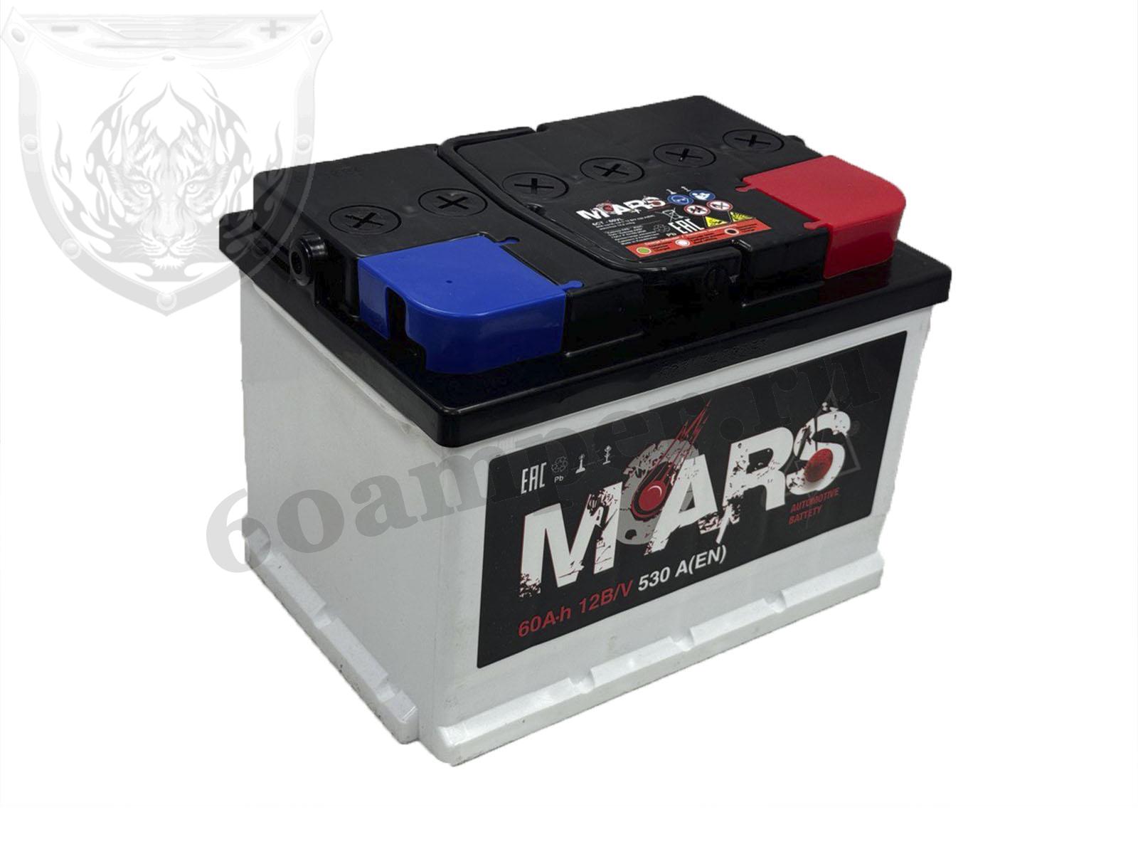 Изображение Аккумулятор MARS 60 А*ч Обратный Низкий : №1