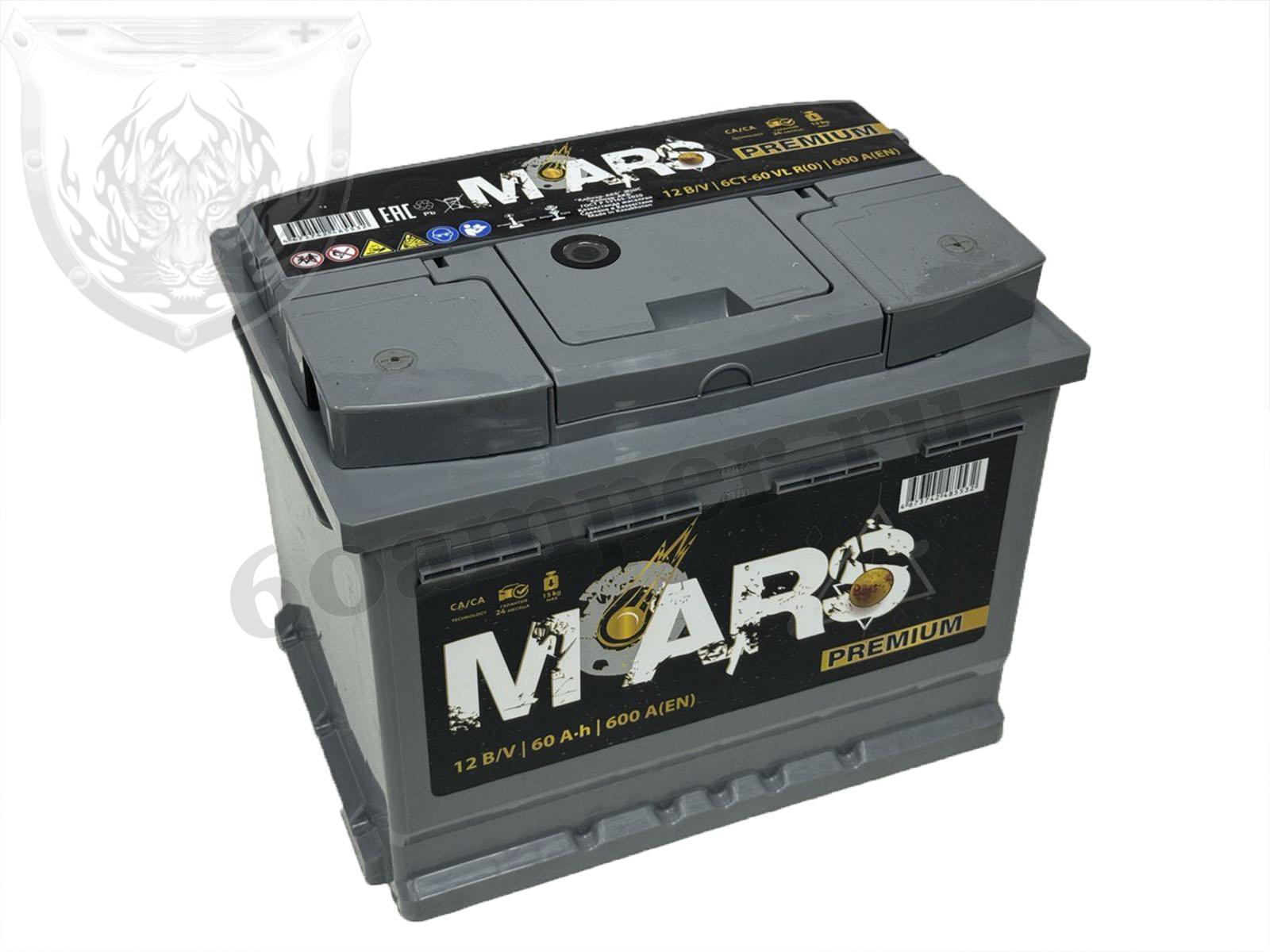 Изображение Аккумулятор MARS 60 А*ч Обратный PREMIUM : №1