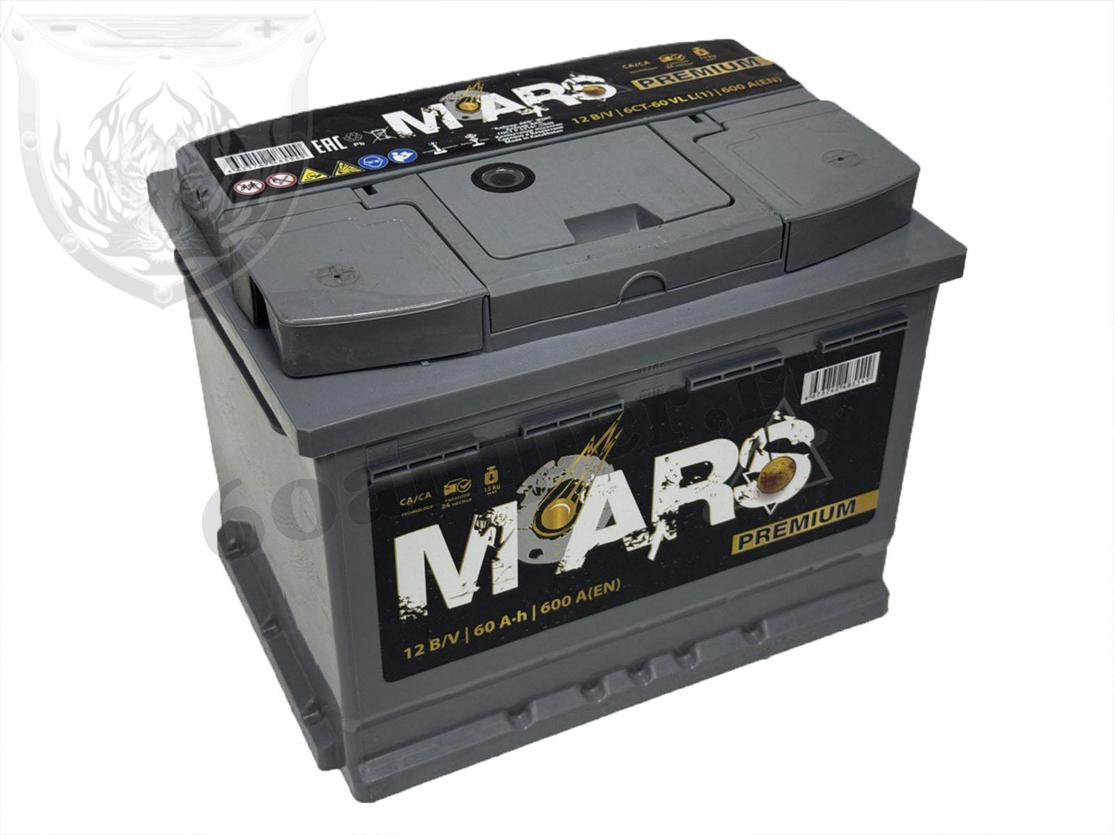Изображение Аккумулятор MARS 60 А*ч Прямой PREMIUM : №1