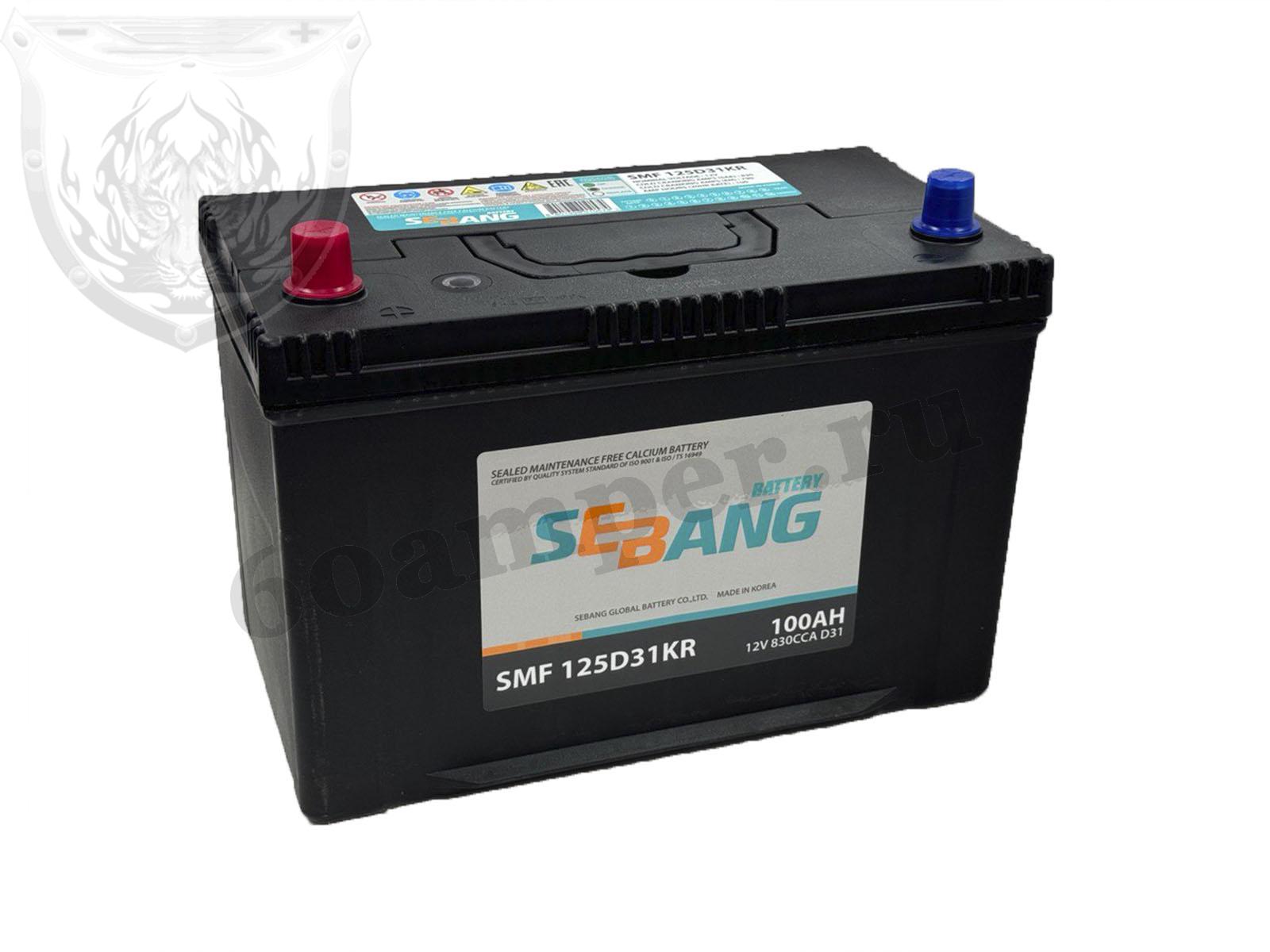 Изображение Аккумулятор SEBANG 100 А*ч Прямой Азия JIS : №1