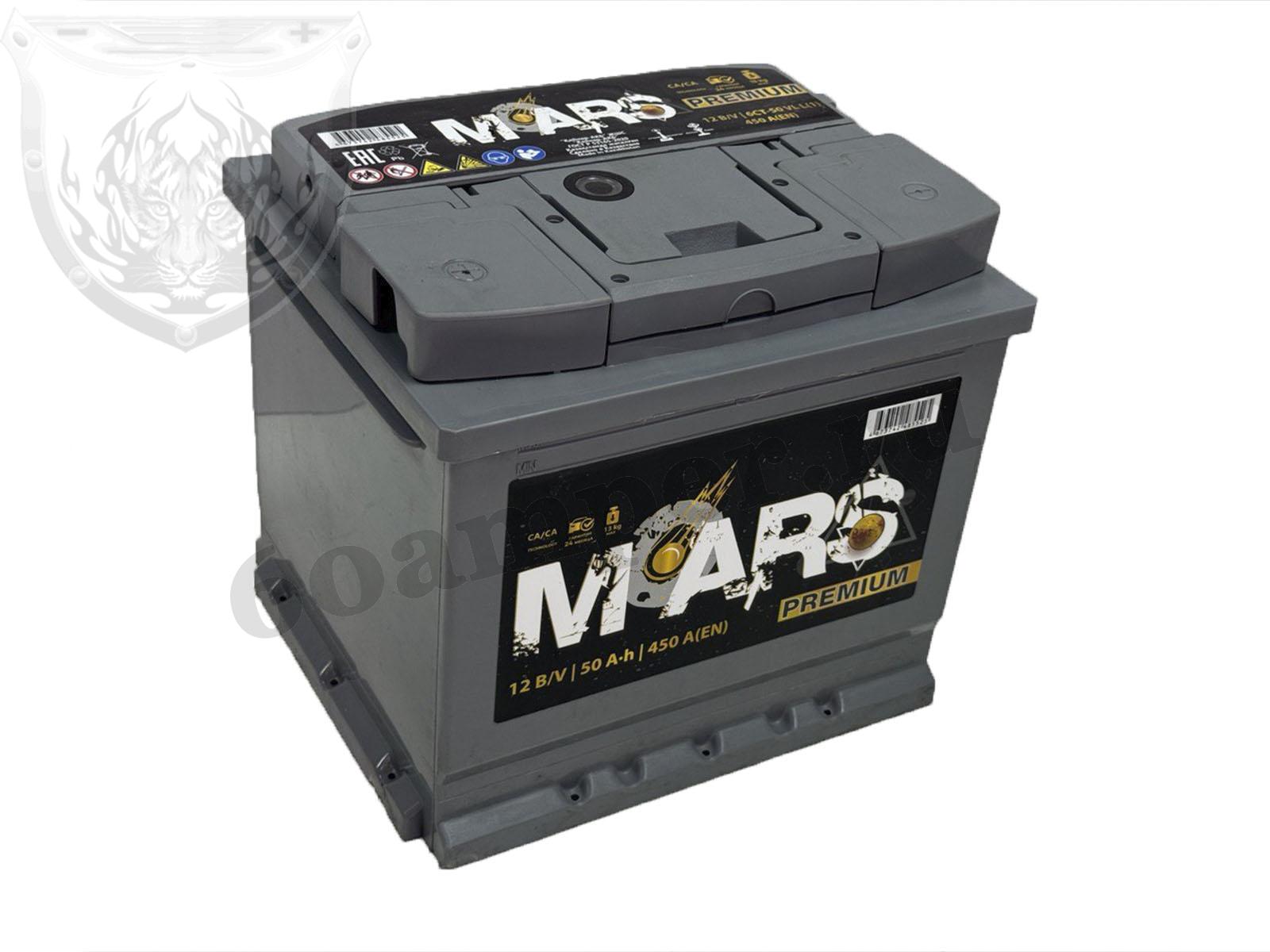 Изображение Аккумулятор MARS 50 А*ч Прямой PREMIUM : №1