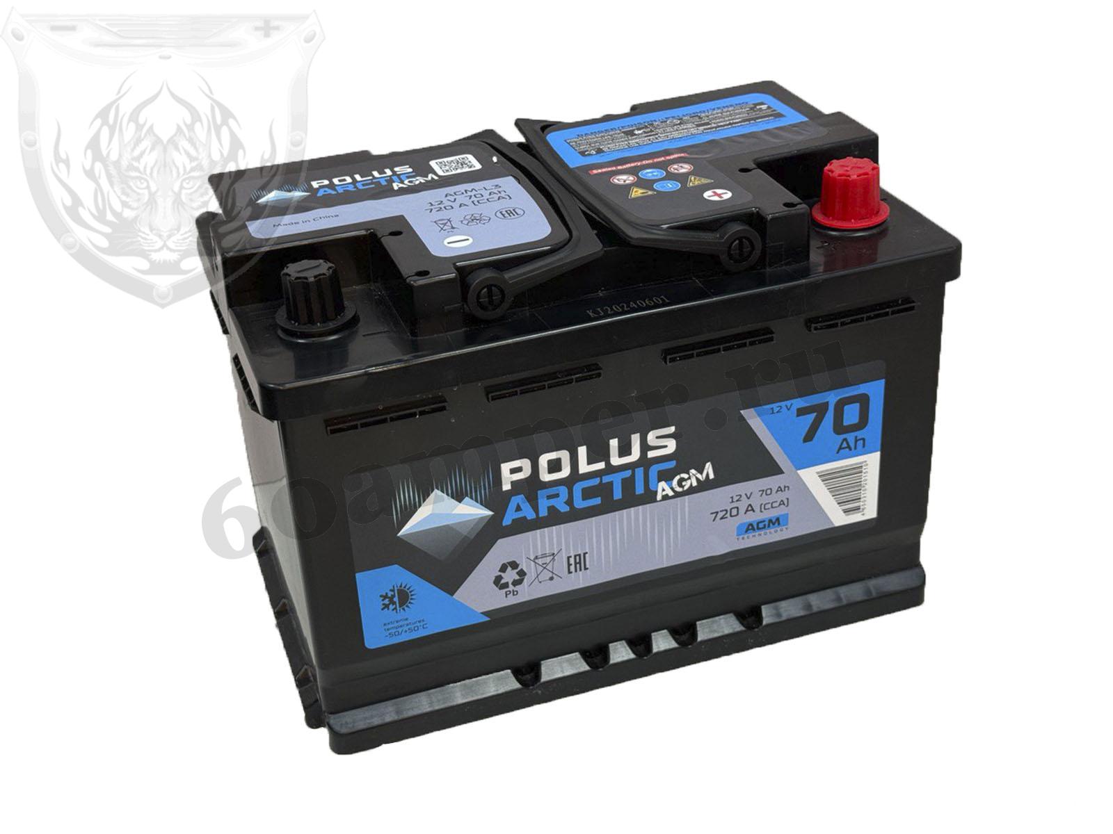 Изображение Аккумулятор POLUS ARCTIC 70 А*ч Обратный AGM : №1