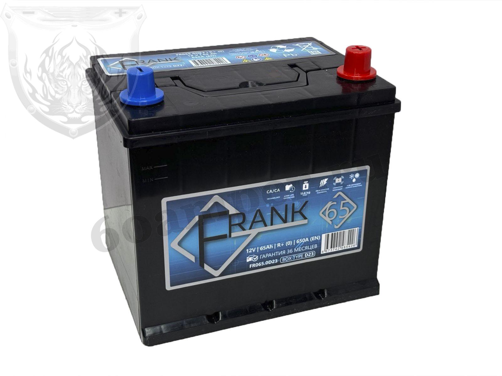 Изображение Аккумулятор FRANK JIS 65 А*ч Обратный Азия : №1