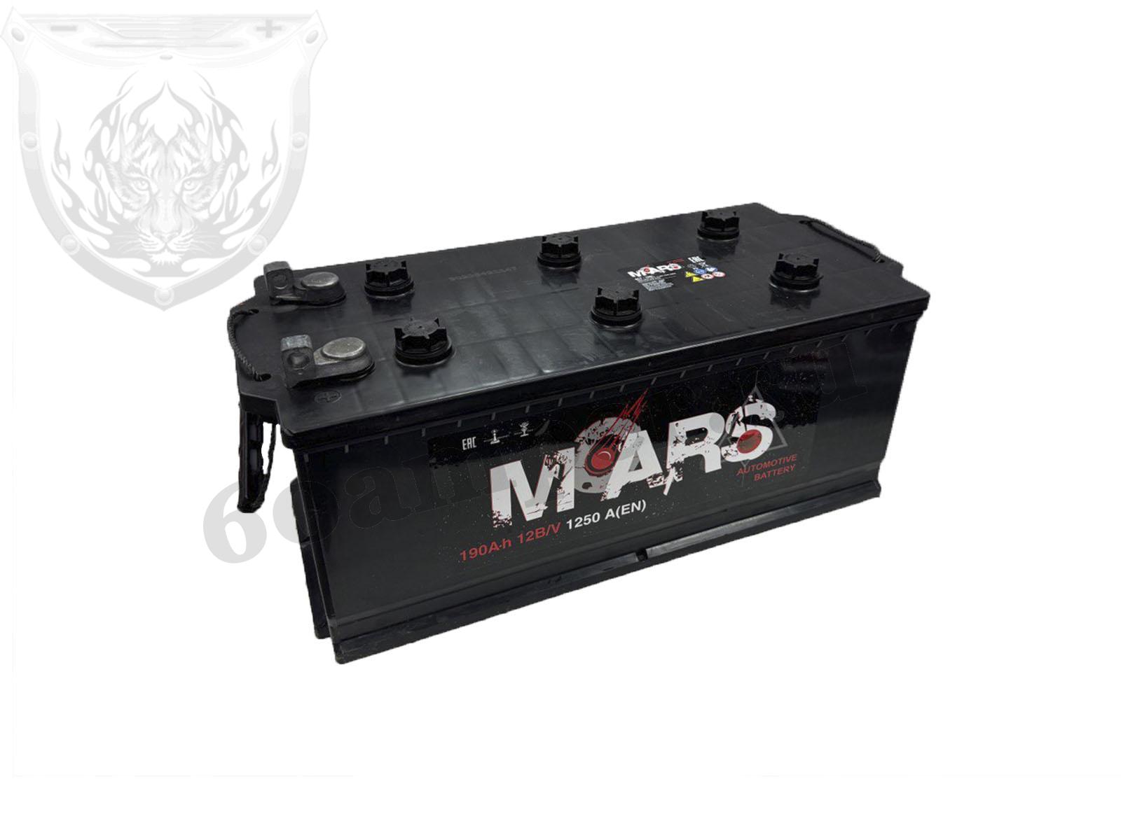 Изображение Аккумулятор MARS 190 А*ч Российская полярность Болт : №1