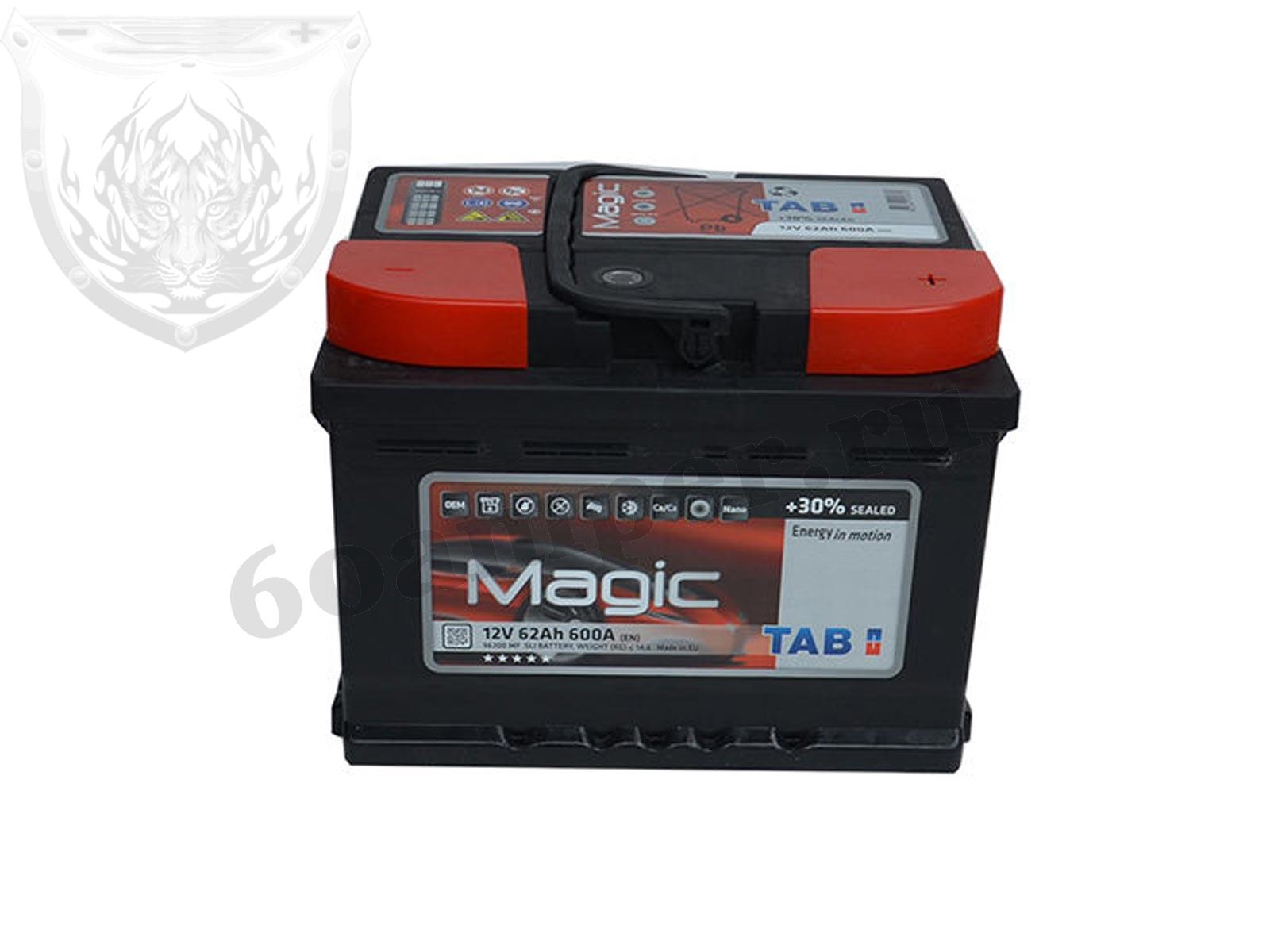 Изображение Аккумулятор TAB 62 А*ч Обратный Низкий MAGIC : №1